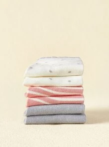 3 đôi tất trẻ em họa tiết ren hoa - Nhiều màu - Xem 10