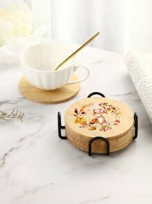 1pc Fox Pattern Coaster - Nhiều màu - Xem 3
