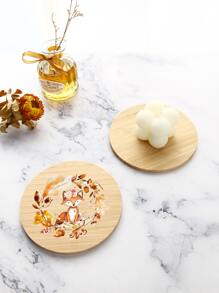 1pc Fox Pattern Coaster - Nhiều màu - Xem 4
