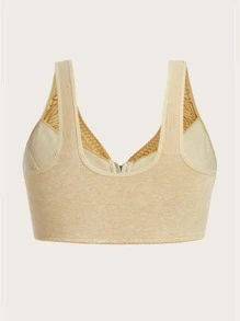 Sujetador panel con encaje con cremallera delantera - Albaricoque - Ver 2