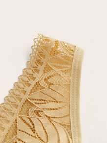 Sujetador panel con encaje con cremallera delantera - Albaricoque - Ver 3