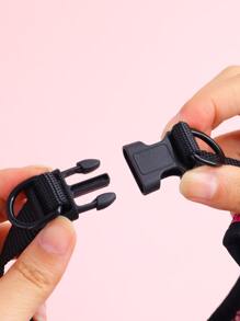 Supet 1件套足球圖案寵物牽引繩和背帶 - 玫紅色 - 查看 4