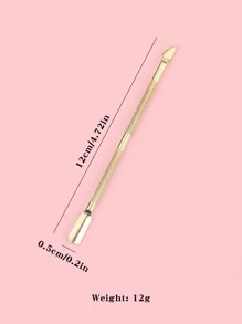 1pc Stainless Steel Nail Push - Gold - View 3