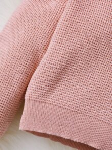 SHEIN Baby Waffle Knit Jumper - Baby Pink - View 3