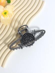 水钻星球和星星装饰发爪派对，Y2k 爪夹发夹发夹发夹发夹发夹发夹秋冬发饰女士度假装女士 - 彩色 - 查看 2