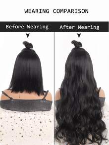 夹式长卷发合成接发 - 黑色 - 查看 5