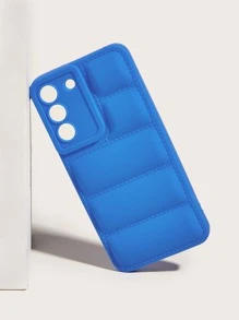 Vỏ điện thoại thiết kế áo khoác trơn màu - Màu xanh lam - Xem 2