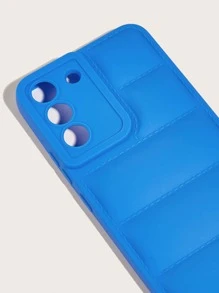 Vỏ điện thoại thiết kế áo khoác trơn màu - Màu xanh lam - Xem 3