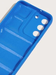 Vỏ điện thoại thiết kế áo khoác trơn màu - Màu xanh lam - Xem 4