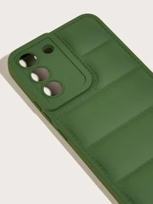 素色絎縫手機殼 - 軍綠色 - 查看 3