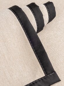 1入組字母刺繡沙發巾和1入組隨機靠墊套不附帶墊芯 - 彩色 - 查看 4