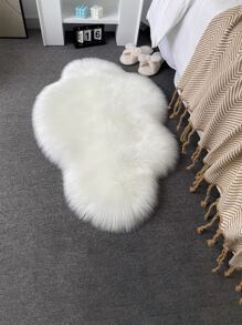 1pc Cloud Shaped Rug - White - View 4
