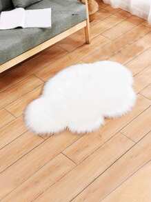1pc Cloud Shaped Rug - White - View 5