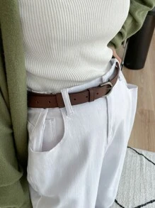 DAZY Cinturón sólido minimalista