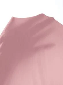 SHEIN Essnce 抽繩袖弧形下擺襯衫 - 淺粉色 - 查看 6