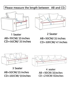1pc Fluffy Sofa Towel - Beige - View 3