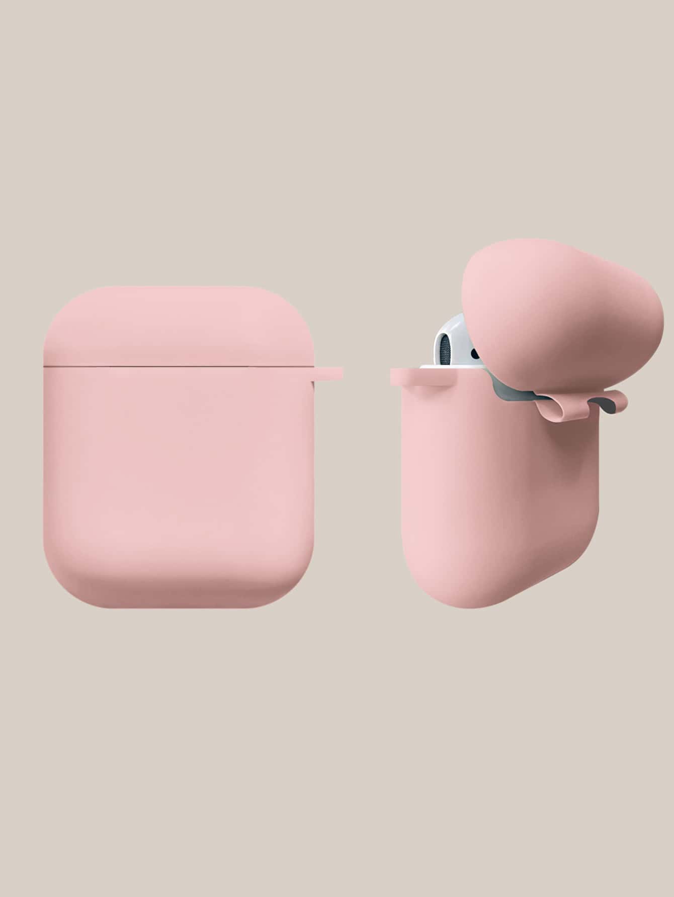 Solid Case Compatible With Airpods - Pink - View 1