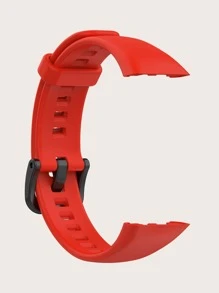 Plain Watchband Compatible With Huawei Band 6 - Red - View 6