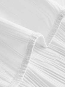 SHEIN MOD Top corto tubo unicolor con textura - Blanco - Ver 4