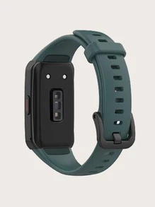 Silicone Watchband Compatible With Huawei Band 6 - Cadet Blue - View 2