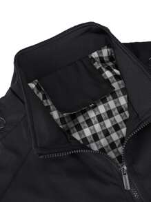 CLOUDSTYLE Áo khoác Nam Túi Dây kéo màu trơn Giải trí - màu đen - Xem 6