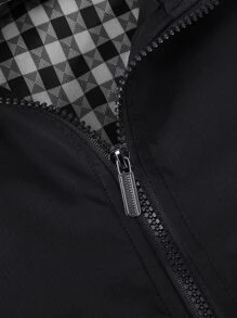 CLOUDSTYLE Áo khoác Nam Túi Dây kéo màu trơn Giải trí - màu đen - Xem 8