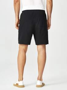 Manfinity Men Drawstring Waist Shorts - Black - View 2