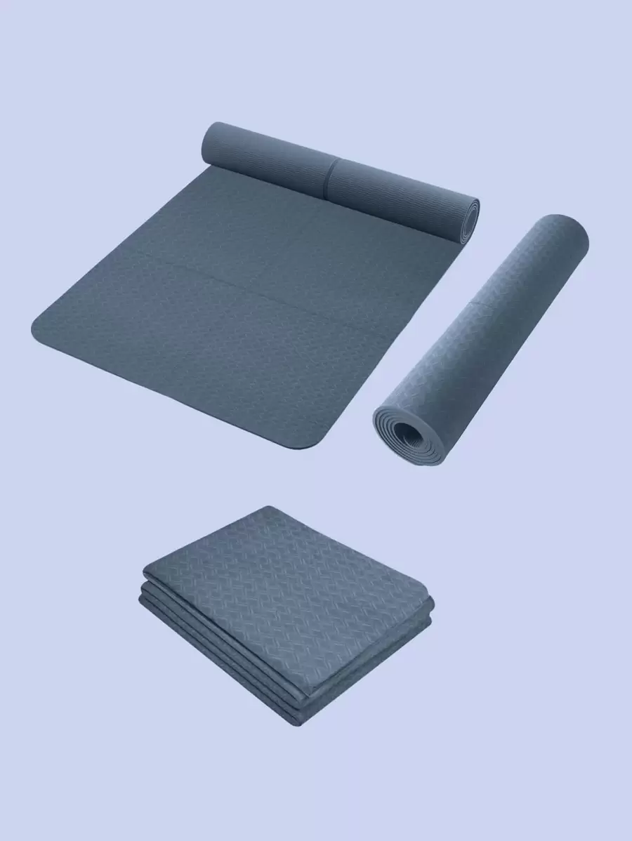 Foldable Yoga Mat - Blue - View 1