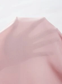 SHEIN Clasi 大碼鏤空蝴蝶袖襯衫 - 淺粉色 - 查看 6