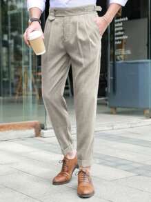 Manfinity Mode Men Buckled Detail Suit Pants