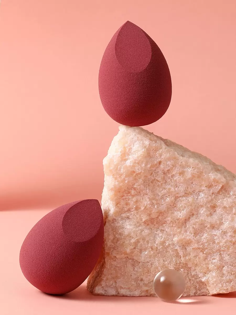 2pcs Makeup Sponge - Red - View 1