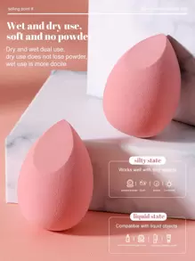2 piezas Esponjas de maquillaje - Rosa - Ver 3