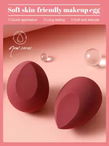 2pcs Makeup Sponge - Red - View 4