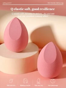 2 piezas Esponjas de maquillaje - Rosa - Ver 5