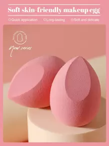 2 piezas Esponjas de maquillaje - Rosa - Ver 6