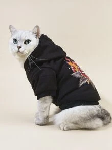 Drawdoland áo hoodie thú cưng in hoa - Nhiều màu - Xem 4