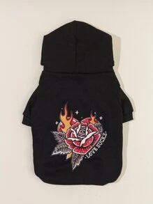 Drawdoland áo hoodie thú cưng in hoa - Nhiều màu - Xem 2