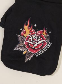 Drawdoland áo hoodie thú cưng in hoa - Nhiều màu - Xem 6