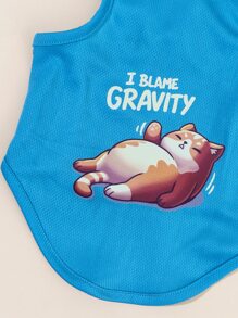 Geekydog Cartoon Print Pet Tank - Multicolor - View 4