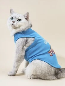 Geekydog Cartoon Print Pet Tank - Multicolor - View 5