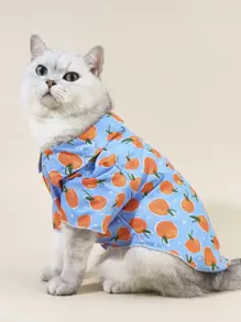 Queen Aubergine Orange Print Pet Shirt