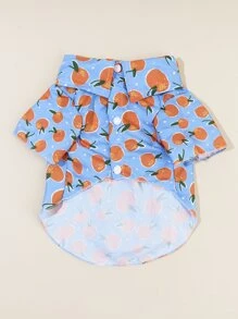 Queen Aubergine Orange Print Pet Shirt