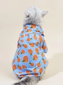 Queen Aubergine Orange Print Pet Shirt
