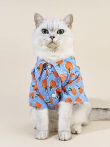 Queen Aubergine Orange Print Pet Shirt