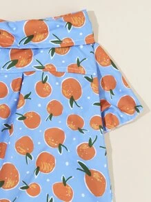 Queen Aubergine Orange Print Pet Shirt