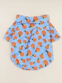 Queen Aubergine Orange Print Pet Shirt