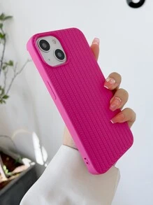 素色極簡風格手機殼 - 玫紅色 - 查看 3