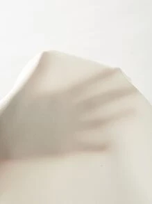 SHEIN Frenchy 圓點荷葉袖襯衫 - 杏色 - 查看 7