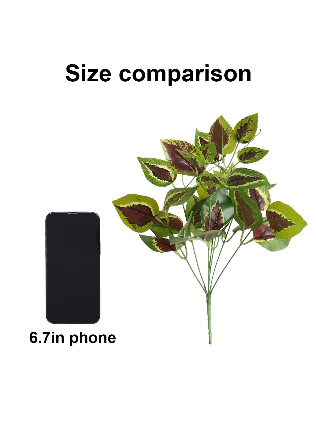 1pc Artificial Leaf With 7pcs Branch, Green Plastic Artificial Plant Leaf For Home Decor,Fake Plants,Fall Decor,Room,Desk,Garden Decor,Room Decoration Stuff Gifts Birthday Graduation