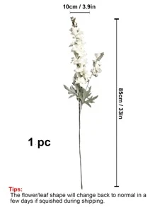1 件人造飞燕草花 33 英寸丝绸飞燕草花仿长茎假植物插花适用于家庭办公室花园婚礼桌面花瓶装饰、假植物、秋季装饰、房间、书桌、花园装饰、房间装饰用品